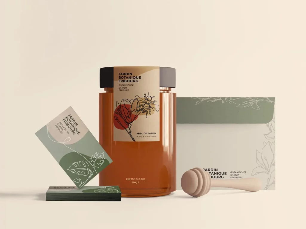 Projet d'une graphiste, fribourg, identité visuelle du jardin botanique de Fribourg.